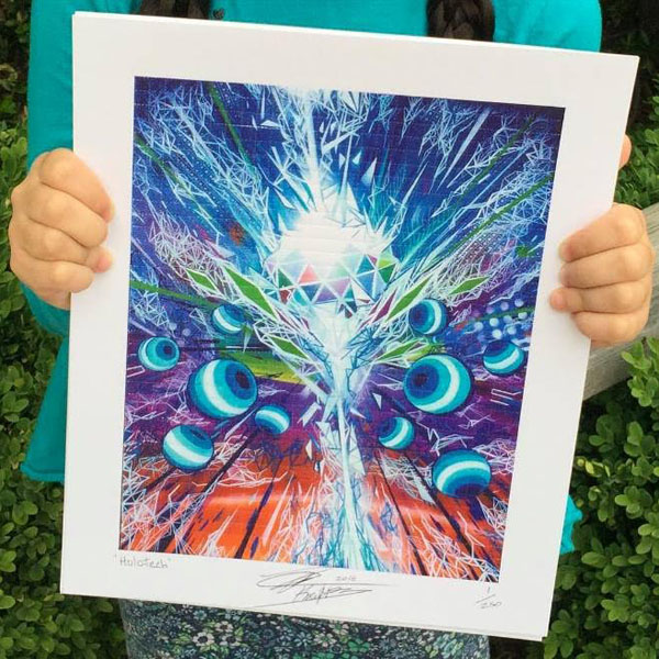 Holo Tech – Limited Edition Blotter Print - Art of Kaliptus - Transpersonal Realms of Consciousness